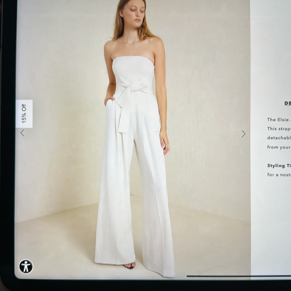 A.L.C Elsie strapless Jumpsuit